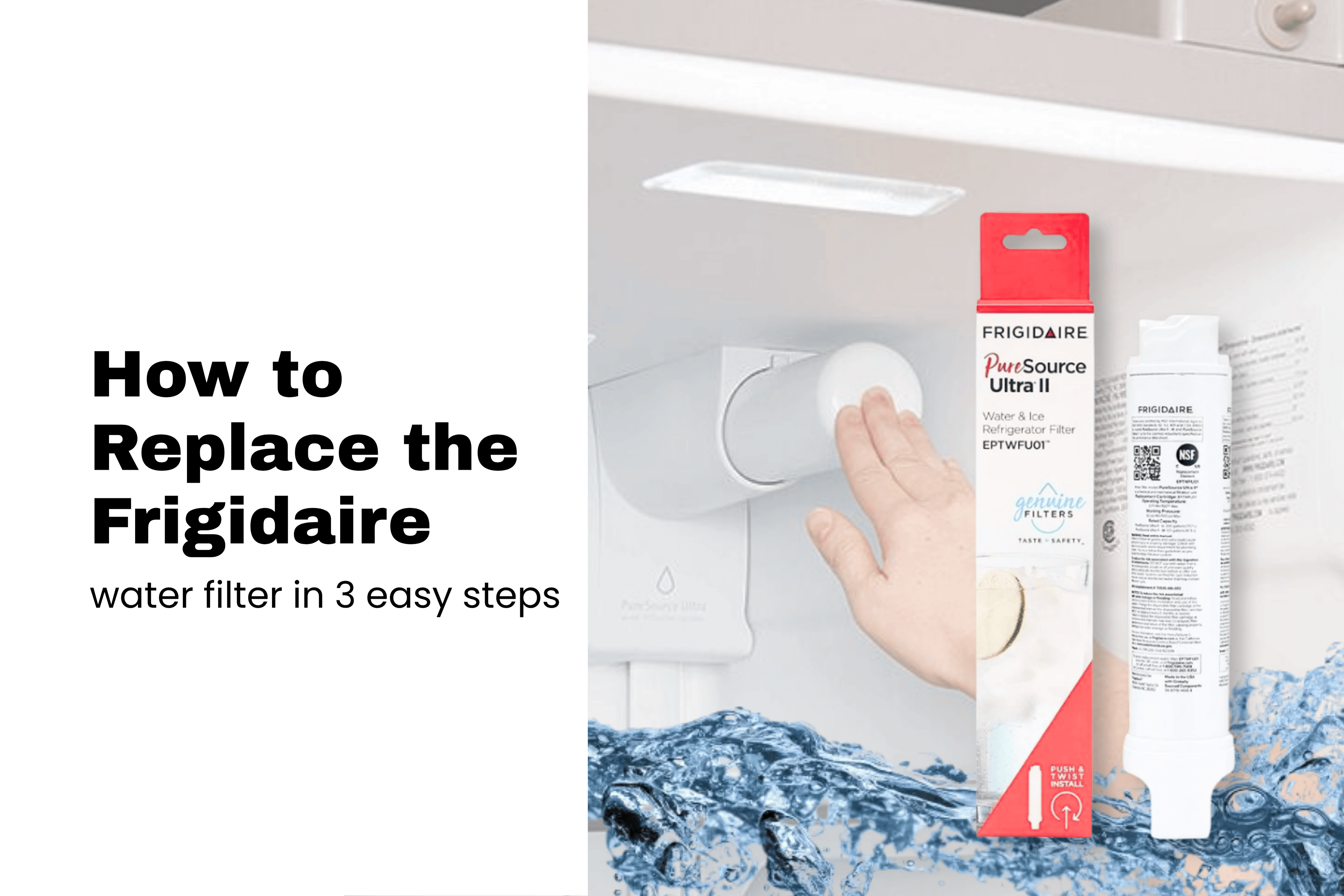 how to install frigidaire water filter