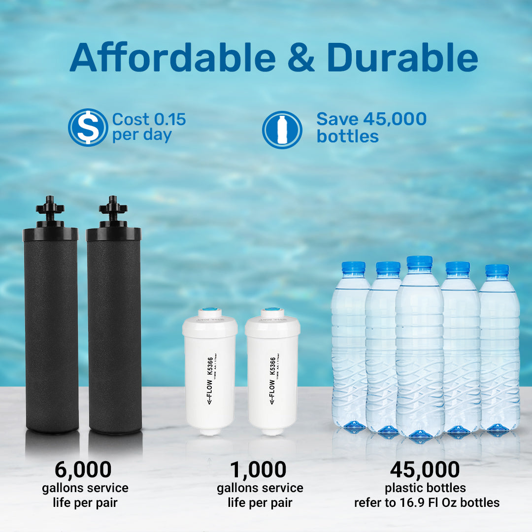BB9-2 + PF-2 Replacement Filter Set – Fits Berkey Water Filter Systems (2-Pack)
