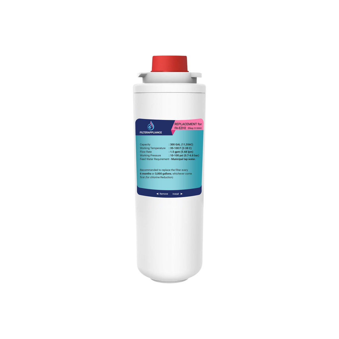 Filterappliance WaterSentry Plus EZH2O Water Filter Replacement Compatible with Elkay 51300C Long