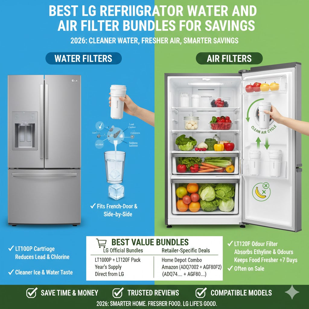 Best LG Refrigerator Water and Air Filter Bundles for Savings