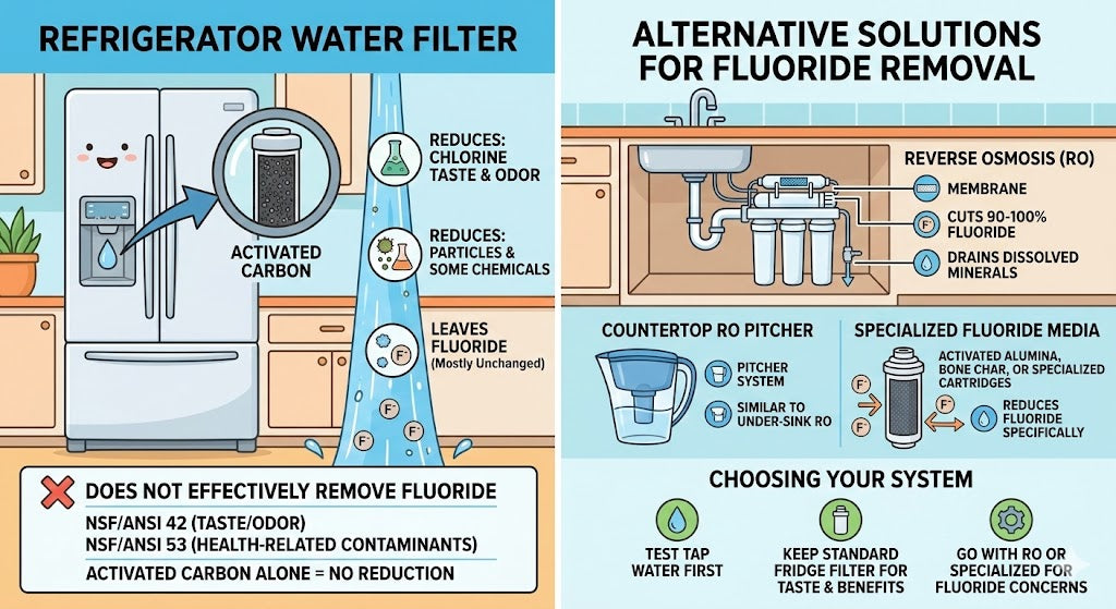 Do Refrigerator Water Filters Remove Fluoride?
