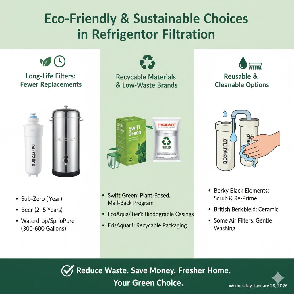 Eco-Friendly and Sustainable Choices in Refrigerator Filtration