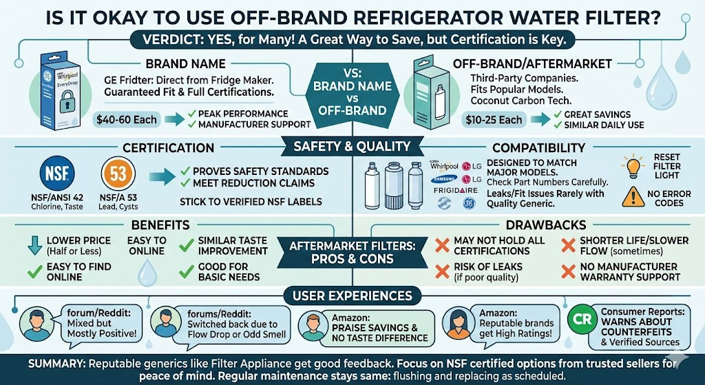 Is It Okay To Use Off-Brand Refrigerator Water Filter?