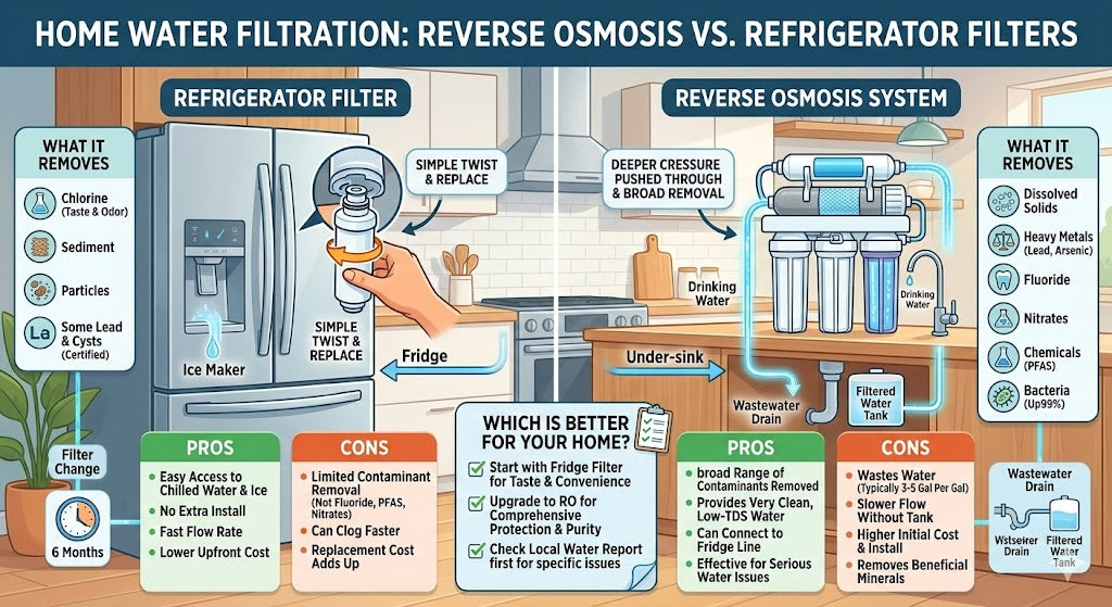 Reverse Osmosis vs Refrigerator Filters
