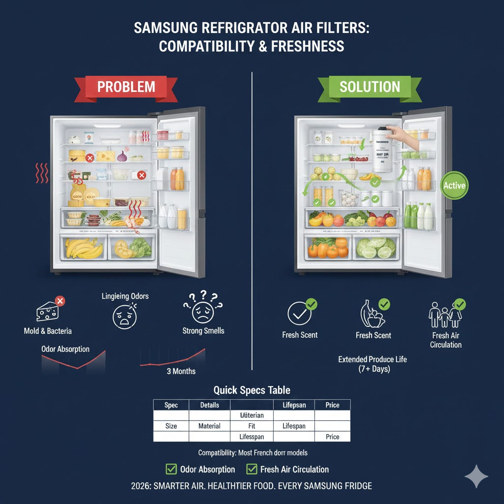 Samsung Refrigerator Air Filters Compatibility Across French Door Lines