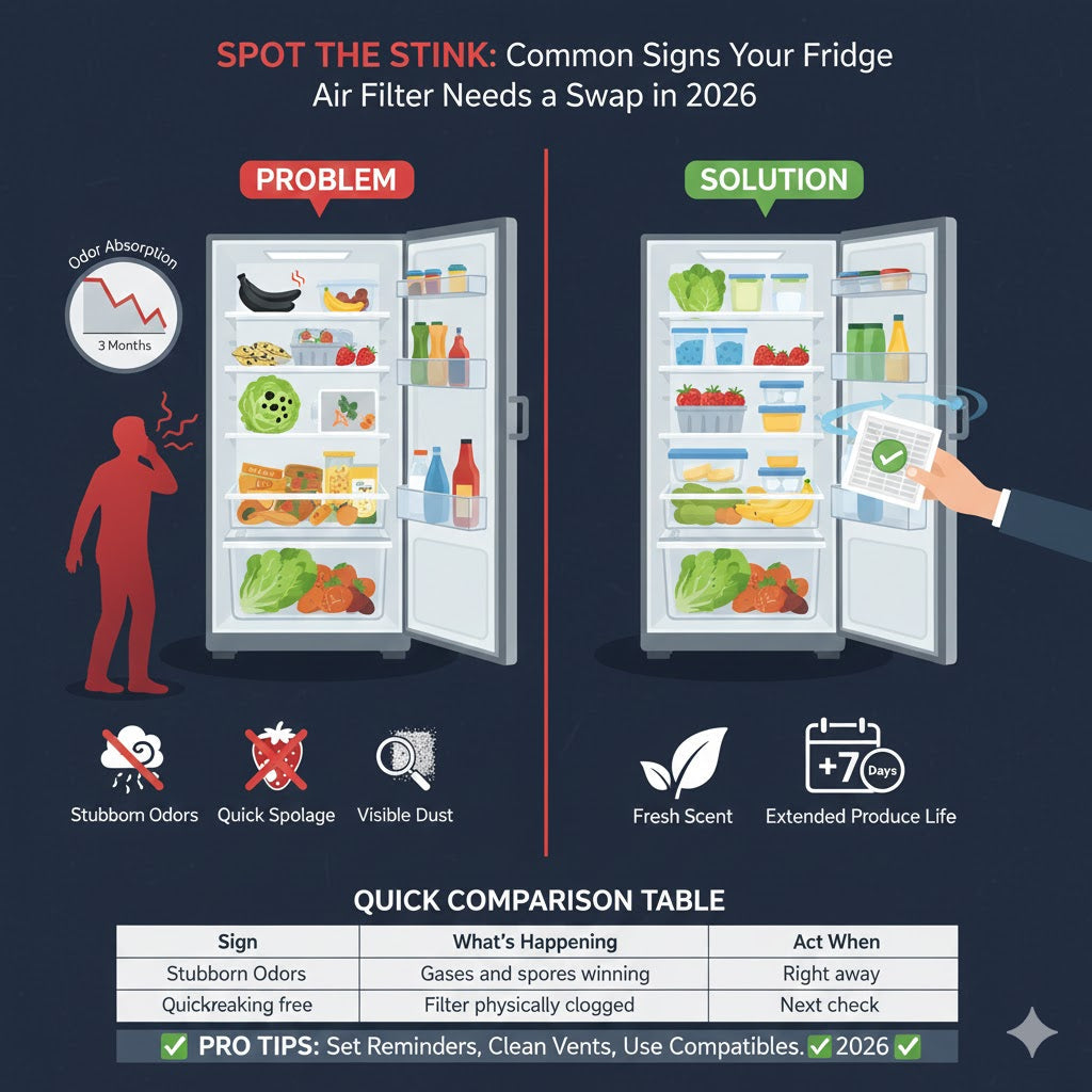 Spot the Stink: Common Signs Your Fridge Air Filter Needs a Swap in 20 ...
