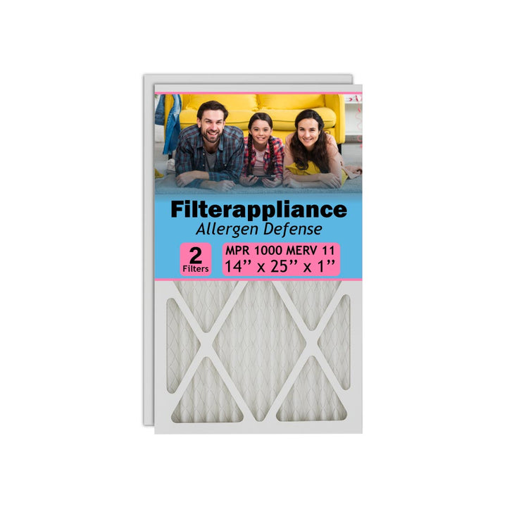 Filterappliance 14x25x1 AC Furnace Air Filter MERV 11 | Compatible with 3M Filtrete MPR 1000