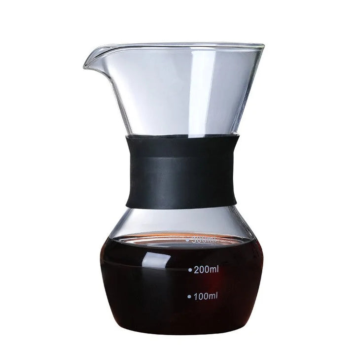 Glass Coffee Kettle with Stainless Steel Filter – Perfect for Pour-Over & Cold Brew