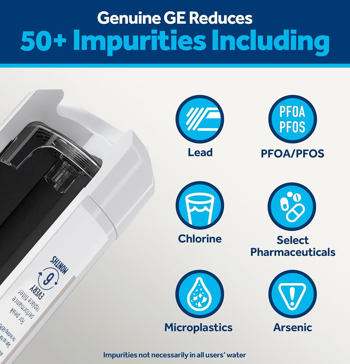 GE XWFE Refrigerator Water Filter, OEM Replacement Filter With RFID Chip