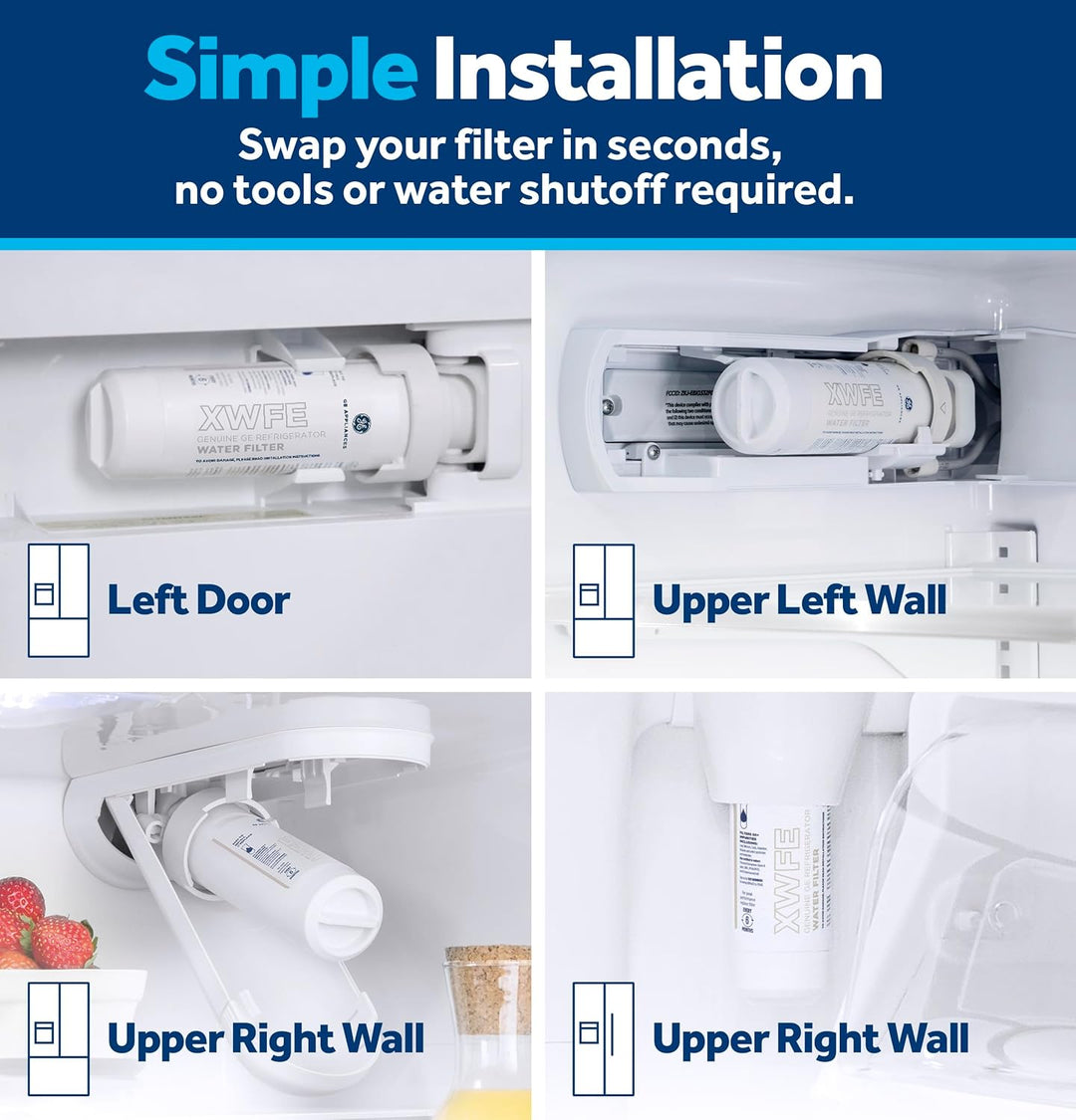 GE XWF Refrigerator Water Filter, Replacement Filter