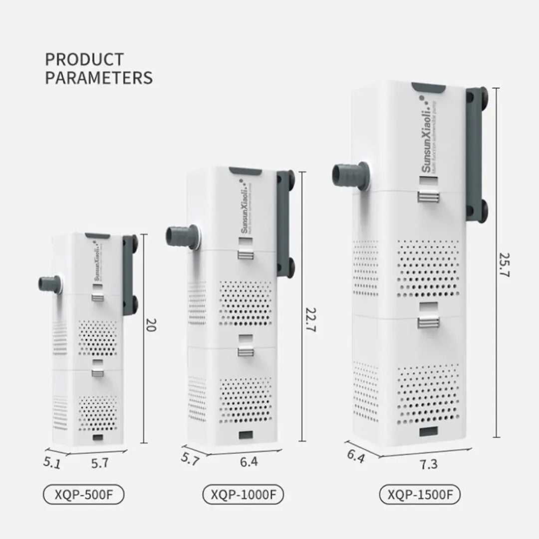 3-in-1 Aquarium Filter – Oxygenation, Filtration & Water Pump for Clear, Healthy Aquariums