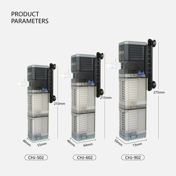 3-in-1 Aquarium Filter – Oxygenation, Filtration & Water Pump for Clear, Healthy Aquariums