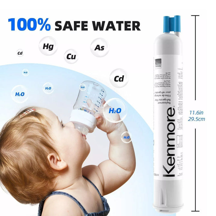 Kenmore 9083 refrigerator water filter promoting 100% safe water for babies and familie