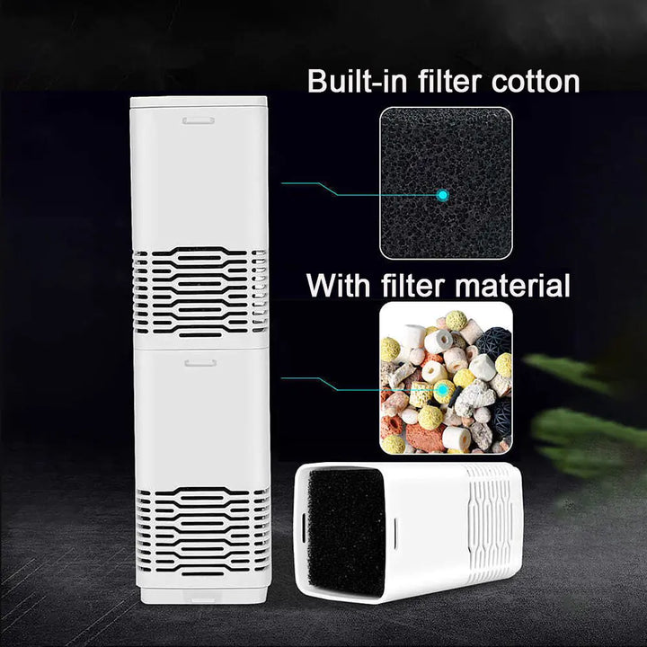 3-in-1 Aquarium Filter – Oxygenation, Filtration & Water Pump for Clear, Healthy Aquariums