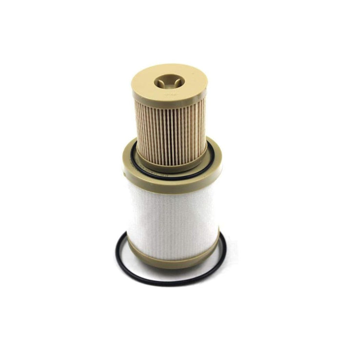 Motorcraft FD-4616 stacked fuel filter element set with o-ring on white background