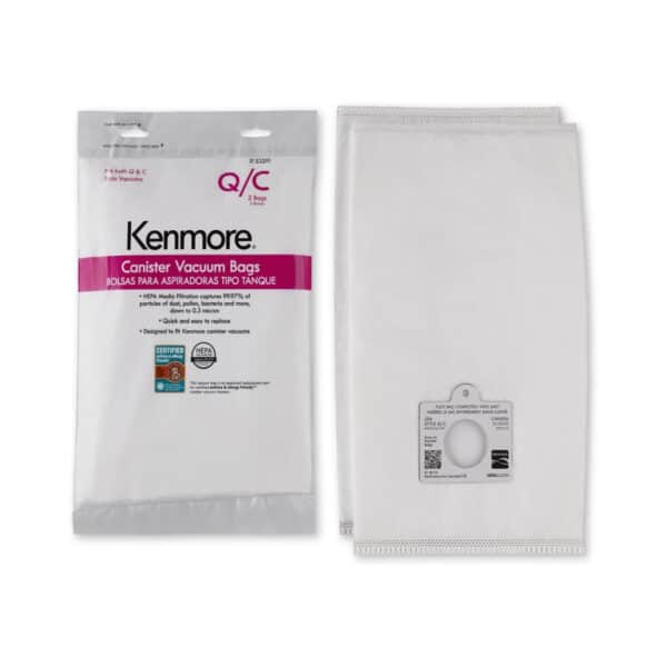 Kenmore 53291 Q/C HEPA Vacuum Bags for Canister Vacuums, 2 Pack